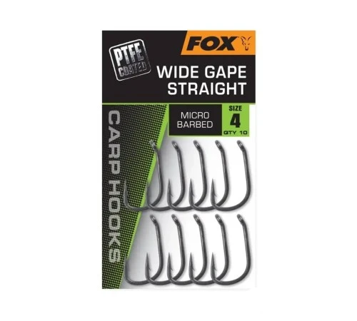 Крючки с широким зевом и прямым жалом FOX Wide Gape Straight