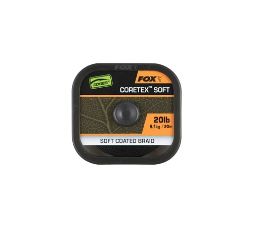 Мягкий плетеный поводковый материал в оплетке Fox EDGES Naturals Coretex Soft