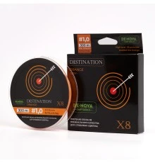 Плетёная леска, De-Nova DSTN Х8 300м Orange 0.15mm 8.5kg