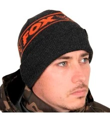 Шапка Fox Collection Beanie Hat Black & Orange