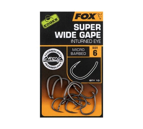 Крючки Fox EDGES™ Super Wide Gape (In-Turned Eye)