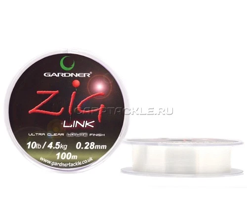 Поводковый материал для зиг рига 0,28mm Gardner Zig Link 10lb Clear 4.5kg