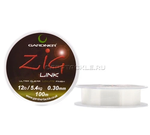 Поводковый материал для зиг рига 0,30mm Gardner Zig Link 12lb Clear 5.4kg