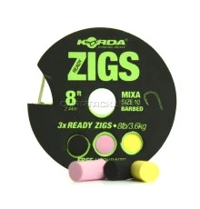 Набор готовых поводков для ловли на zig-rig Korda Ready Zigs 1.8m