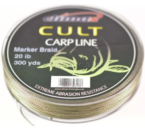 Шнур Маркерный Climax CULT MARKER BRAID 20lb 274 м тонущий зеленый
