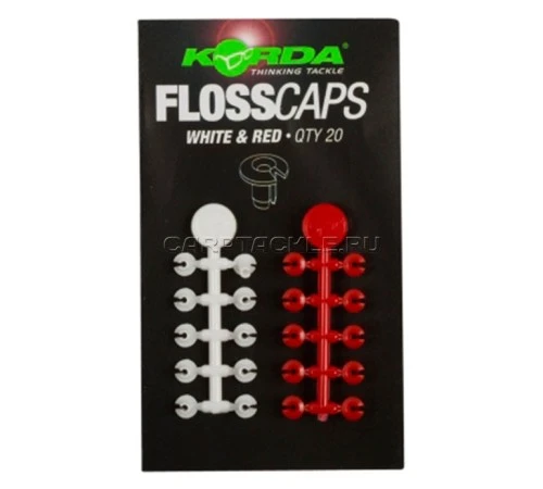 Стопор для бойлов Korda Floss Caps White/Red